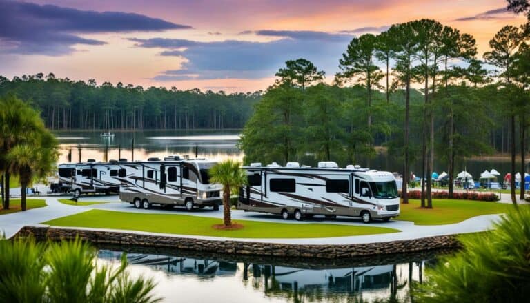 stay at Savannah Lakes RV Resort in Hardeeville, SC