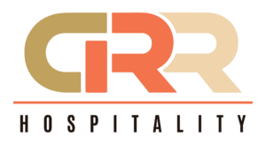 Logo of CIRR Hospitality, featuring bold, stylized letters "CIRR" in a combination of light brown, coral, and beige colors, with a horizontal line underneath. Below the line, the word "HOSPITALITY" is written in capital letters in a dark brown font. Perfect for our Savannah Lakes RV Resort's Grand Opening Ribbon Cutting Ceremony.